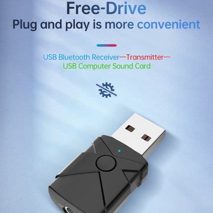 M137 5 in 1 Car USB Bluetooth 5.2 Receiver Transmitter, M137