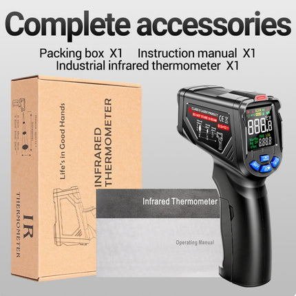 ANENG TH06 Oil Temperature High Precision Thermometer Laser Baking Infrared Water Thermometer, TH06 Orange, TH06 Black