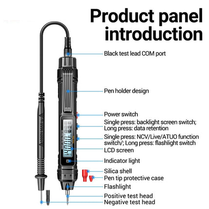 Electrician Induction Test Pen Fully Intelligent Anti-burning High-precision Digital Universal Meter, ANENG A3005, ANENG A3005A, ANENG A3005B
