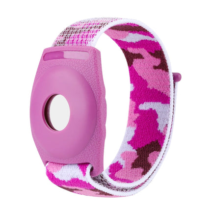 For AirTag Anti-Lost Device Case Locator Nylon Loop Watch Strap Wrist Strap, 17cm (Army Green Camouflage), 22cm (Army Green Camouflage), 17cm (Deep Green Camouflage), 22cm (Deep Green Camouflage), 17cm (Purple Camouflage), 22cm (Purple Camouflage)     ...