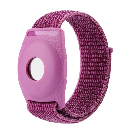 For AirTag Anti-Lost Device Case Locator Nylon Loop Watch Strap Wrist Strap, 17cm (Army Green Camouflage), 22cm (Army Green Camouflage), 17cm (Deep Green Camouflage), 22cm (Deep Green Camouflage), 17cm (Purple Camouflage), 22cm (Purple Camouflage)     ...