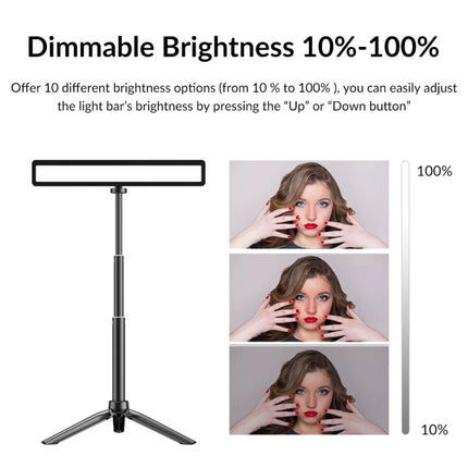 APEXEL APL-FL06 Portable Square Strip Live Video Conferencing Fill Light, APL-FL06