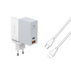 65W EU Plug / EU Plug+Type-C to 8 Pin
