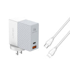 65W US Plug / US Plug+Type-C to 8 Pin