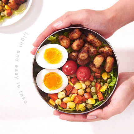 Double-Layer Stainless Steel Bowl With Lid Children Dinner Insulated Rice Bowl, 6pcs /Set 13cm, 6pcs /Set 15cm, 6pcs /Set 17cm