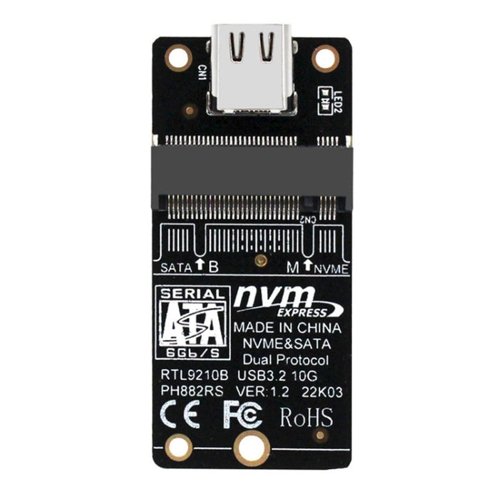 M.2 NVME Hard Disk Box Transfer Card RTL9210B Chip Type-C / USB-C USB3.1 Gen2 10Gbps