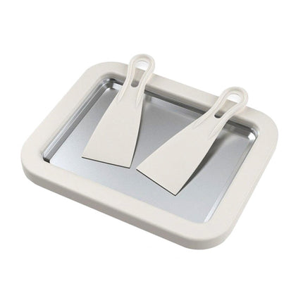 Mini Household Fried Yogurt Machine Children Homemade DIY Fried Ice Tray, Stainless Steel Green 26x21cm, Stainless Steel White 26x21cm, Stainless Steel Pink 22.5x17.5cm, Stainless Steel White 22.5x17.5cm, Aluminum Alloy White 22.5x17.5cm               ...