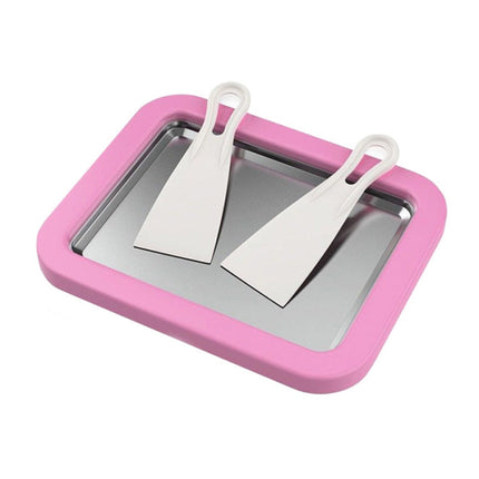Mini Household Fried Yogurt Machine Children Homemade DIY Fried Ice Tray, Stainless Steel Green 26x21cm, Stainless Steel White 26x21cm, Stainless Steel Pink 22.5x17.5cm, Stainless Steel White 22.5x17.5cm, Aluminum Alloy White 22.5x17.5cm               ...
