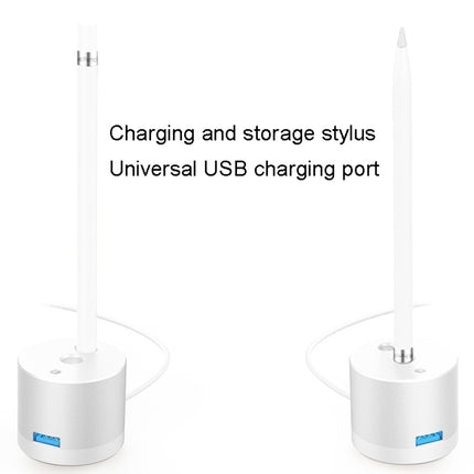 For Apple Pencil 1 USB Charging Adapter Metal Base With LED Indicator, A48 Black