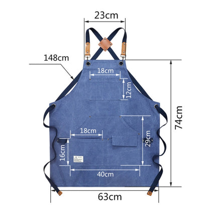 Carpentry Electrician Garden Heavy Canvas Workwear Apron, Black Gray, Black, Army Green, Khaki, Blue, Camel, Belt Black Gray, Belt Black, Belt Army Green, Belt Khaki, Belt Blue, Belt Camel