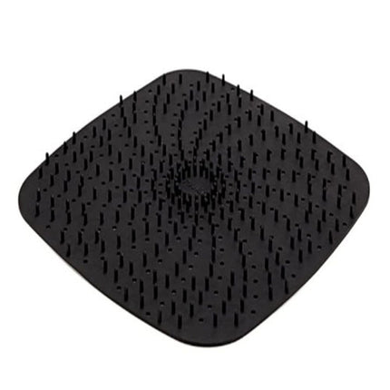 Air Fryer Reusable Silicone Liner Mat Non-Stick Steamer Pad Kitchen Accessories, Square Red 20.2cm, Square Black 23cm