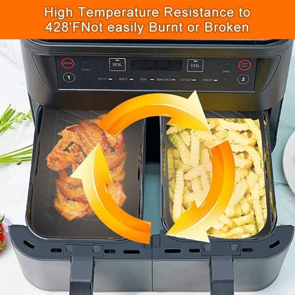 For Ninja DZ201 Air Fryer Silicone Liner Mat Reusable Basket Tray, Gray Thick Model (140g), Pink Thick Model (140g), Blue Thick Model (140g), Red Thick Model (140g), Black Thick Model (140g), Gray Thin Model (95g), Black Thin Model (95g)               ...