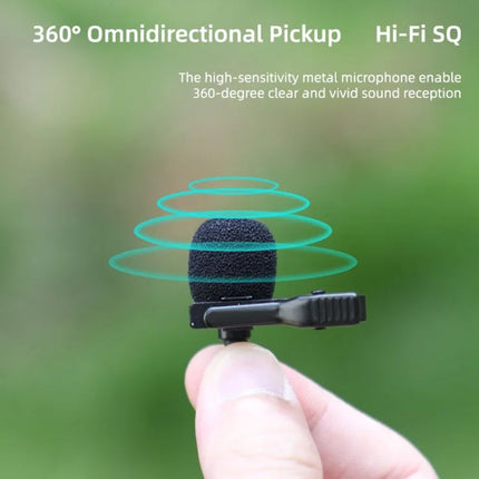 Sunnylife MC490 Collar Microphone Motion Camera Recording Wheat, For DJI Action3/2, For Insta360 ONE X2/X3/1 inch 360 Edition