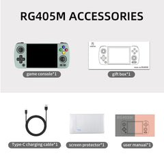 ANBERNIC RG405M Handheld Game Console 4 Inch IPS Touch Screen Aluminum Alloy Android 12 System, 128G+128G 3100+Games, 128G+256G 4000+Games