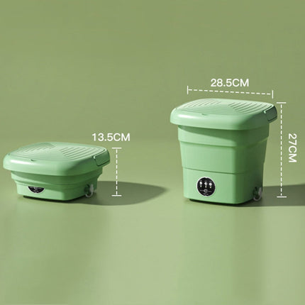 Mini Portable Folding Household Washing Machine Underwear Washer, Fruit Green, Lake Blue, Fruit Green + Blue Light Antibacterial