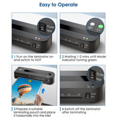 FN333  A4 Photo Laminating Machine With Hot And Cold Mode, 220V EU Plug, 110V US Plug, UK Plug