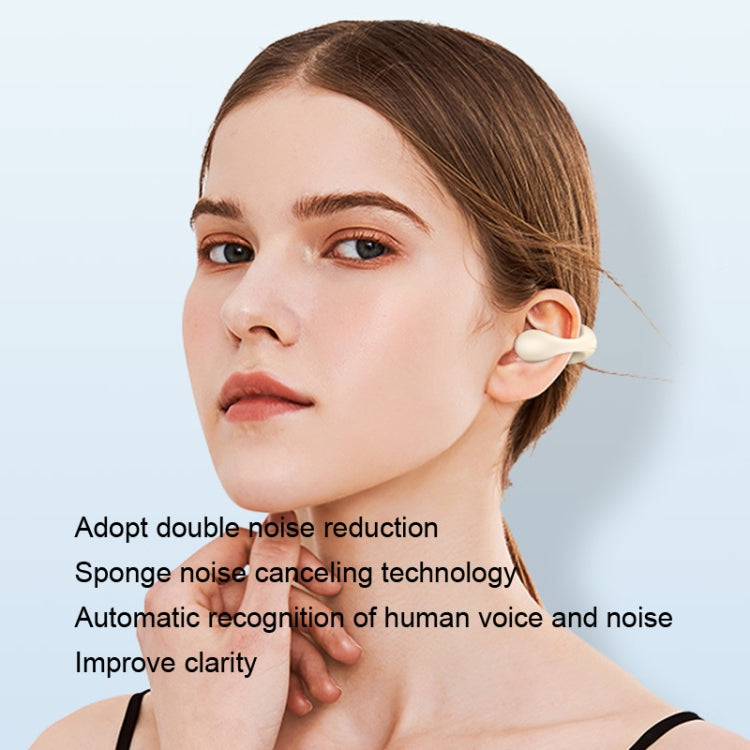 Dual Ear Bone Conduction Wireless Bluetooth Earphones Ear Clip Wear Mini Sport, Dual Ear (Pink), Dual Ear (Blue), Dual Ear (White), Dual Ear (Skin Color), Dual Ear (Black)