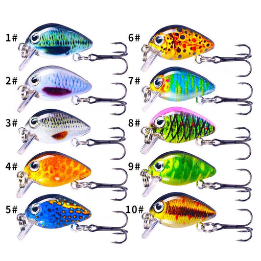 HENGJIA 2.5cm 1.5g Floating Water Little Fat Micro-Object Mini 3D Printing Luya Bait