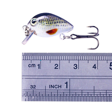 HENGJIA 2.5cm 1.5g Floating Water Little Fat Micro-Object Mini 3D Printing Luya Bait