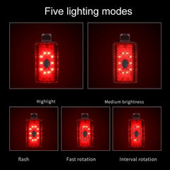 WEST BIKING Bike USB Warning Tail Light Night Riding Helmet Light