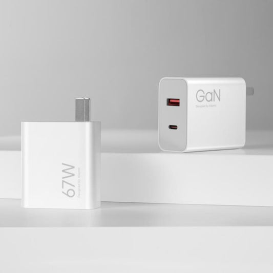 Original Xiaomi 67W GaN 1C+1A Dual Port Smart Fast Charger, US Plug, MDY-14