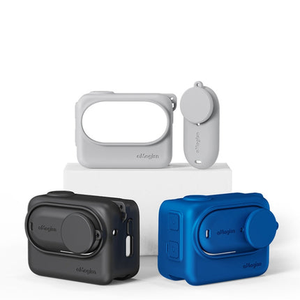 For Insta360 GO 3 AMagisn Silicone Body Cover Protective Case With Lanyard