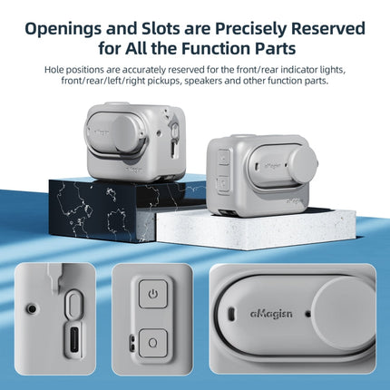 For Insta360 GO 3 AMagisn Silicone Body Cover Protective Case With Lanyard