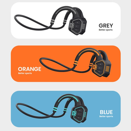 In-ear Waterproof Bone Conduction Earphone Magnetic Charging Swimming Sports Bluetooth Earphone, AS9 Grey, AS9 Orange, AS9 Blue