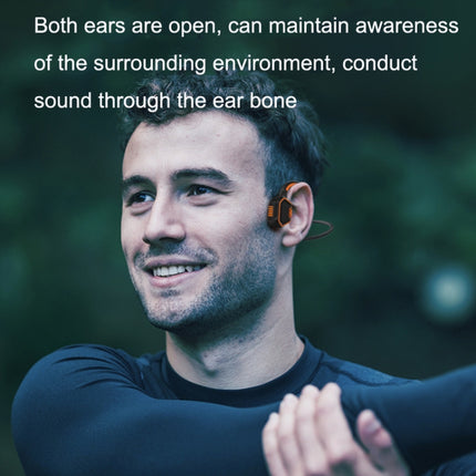 In-ear Waterproof Bone Conduction Earphone Magnetic Charging Swimming Sports Bluetooth Earphone, AS9 Grey, AS9 Orange, AS9 Blue