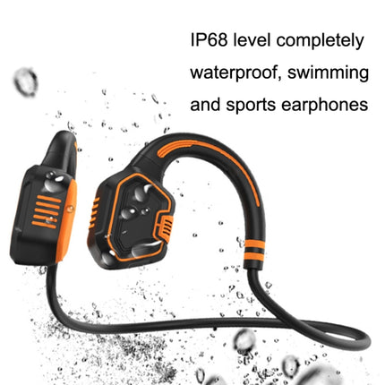 In-ear Waterproof Bone Conduction Earphone Magnetic Charging Swimming Sports Bluetooth Earphone, AS9 Grey, AS9 Orange, AS9 Blue