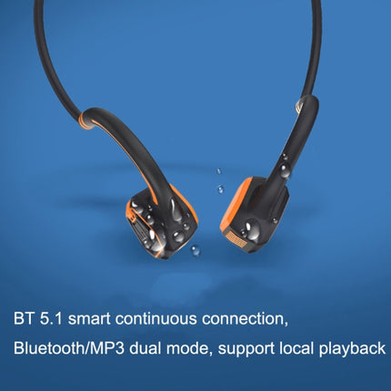 In-ear Waterproof Bone Conduction Earphone Magnetic Charging Swimming Sports Bluetooth Earphone, AS9 Grey, AS9 Orange, AS9 Blue
