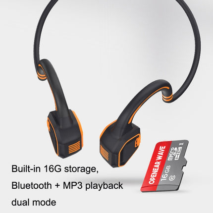 In-ear Waterproof Bone Conduction Earphone Magnetic Charging Swimming Sports Bluetooth Earphone, AS9 Grey, AS9 Orange, AS9 Blue