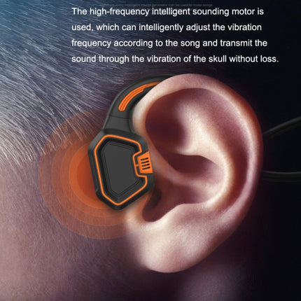 In-ear Waterproof Bone Conduction Earphone Magnetic Charging Swimming Sports Bluetooth Earphone, AS9 Grey, AS9 Orange, AS9 Blue