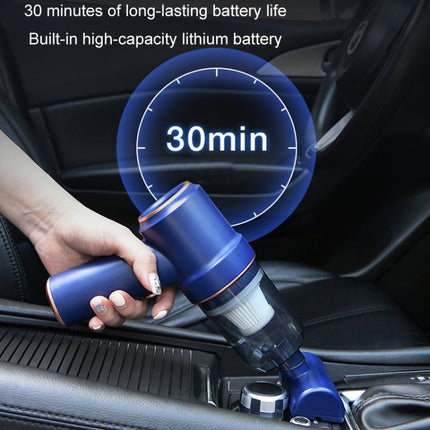 Wireless Car High Power Charging Mini Car Vacuum Cleaner, Upgraded White USB Cable