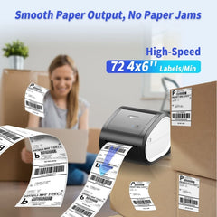 Phomemo D520-BT Bluetooth Thermal Shipping Label Printer Wireless Desktop Printer For Barcode Address Labels, US, EU