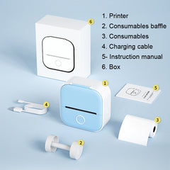 Phomemo T02 Standard Error Mini Pocket Small Portable Bluetooth Phone Photo Label Thermal Printer