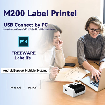 Phomemo M200 QR Code Tag Handheld Portable Bluetooth Thermal Label Printer, M200