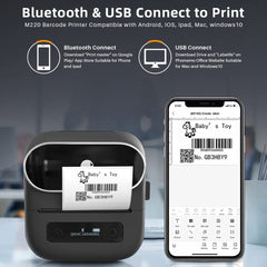 Phomemo M220 Jewelry Clothing Tags Bluetooth Thermist Strip Tag Printer, M220