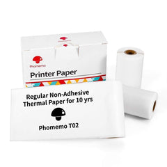 For Phomemo T02 3rolls Bluetooth Printer Thermal Paper Label Paper, 53mmx6.5m 10 Years Black on White No Adhesive, 50mmx3.5m 2 Years Black on White Sticker, 50mmx3.5m 10 Years Black on White Sticker, 50mmx3m 5 Years Blue on White Sticker���������������...