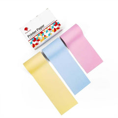 For Phomemo T02 3rolls Bluetooth Printer Thermal Paper Label Paper, 53mmx6.5m 10 Years Black on White No Adhesive, 50mmx3.5m 2 Years Black on White Sticker, 50mmx3.5m 10 Years Black on White Sticker, 50mmx3m 5 Years Blue on White Sticker���������������...