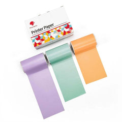 For Phomemo T02 3rolls Bluetooth Printer Thermal Paper Label Paper, 53mmx6.5m 10 Years Black on White No Adhesive, 50mmx3.5m 2 Years Black on White Sticker, 50mmx3.5m 10 Years Black on White Sticker, 50mmx3m 5 Years Blue on White Sticker���������������...