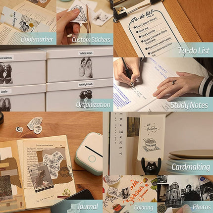 For Phomemo T02 3rolls Bluetooth Printer Thermal Paper Label Paper