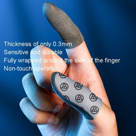 1pair Gaming Super Conductive Silver Cloth Chicken Game Finger Cover Touch Screen Anti-slip Sweatproof Hand Game Finger Gloves, Night Light, Sea Soul Beast, Silver