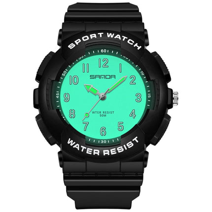 SANDA Small Fresh Digital All-match Waterproof Luminous Student Watch
