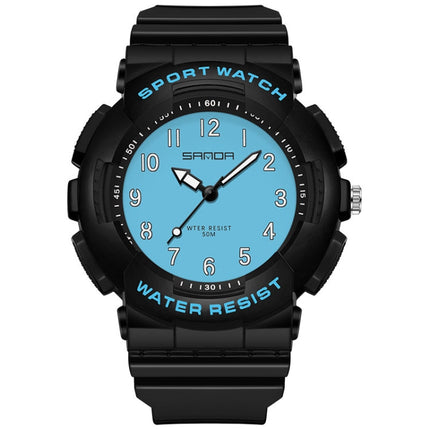 SANDA Small Fresh Digital All-match Waterproof Luminous Student Watch