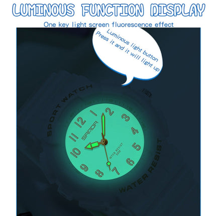 SANDA Small Fresh Digital All-match Waterproof Luminous Student Watch