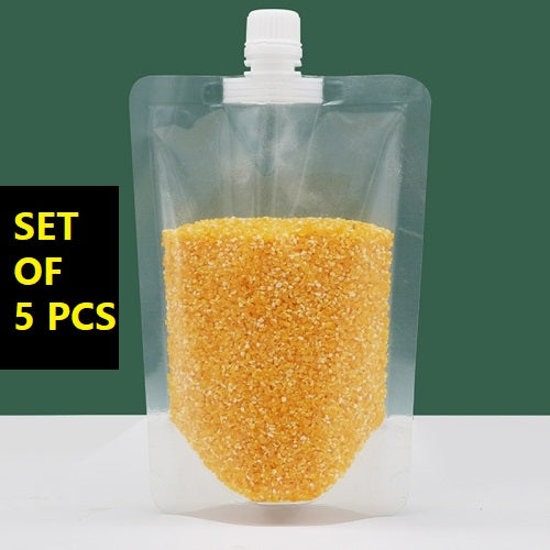 Set of 5 Portable Food Packaging Bag without handle --500g