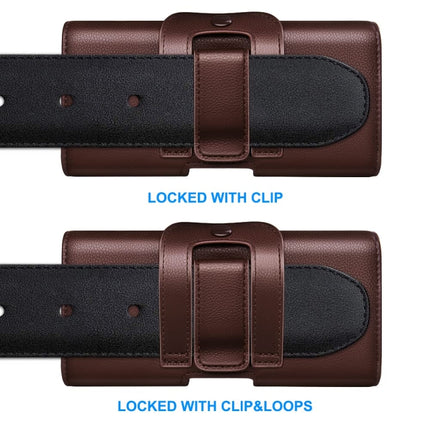 Nuoku Magnetic Flaps Leather Belt Case For Smart Phones