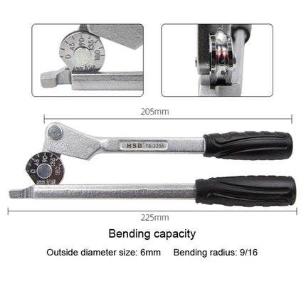 Manual Stainless Steel Pipe Iron Tube Bender Air Conditioner Copper Pipe Aluminum Pipe Bender, HSD TB-3206 6mm Diameter, HSD TB-3208 8mm Diameter, HSD TB-3210 10mm Diameter, HSD TB-3212 12mm Diameter