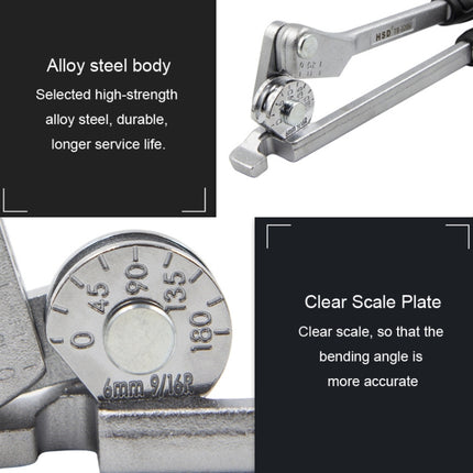 Manual Stainless Steel Pipe Iron Tube Bender Air Conditioner Copper Pipe Aluminum Pipe Bender